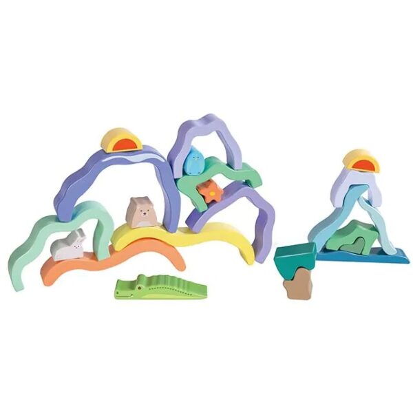 stockingblocks5 Hape Nature Scene Stacking Blocks - natuurtafereel stapelblokken