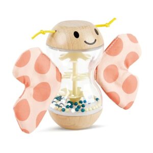 Hape Regenmaker Rammelaar Vlinder in verpakking – kleurrijk houten babyspeelgoed vanaf 3 maanden