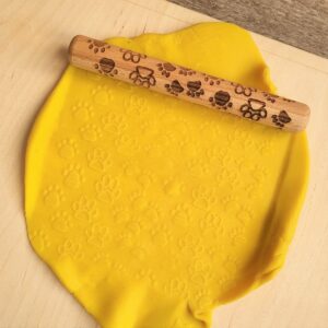 KIDDI Houten roller Voetstappen hond - voetprints