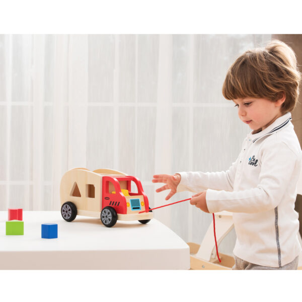 vormentruck2 New Classic Toys houten vormentruck