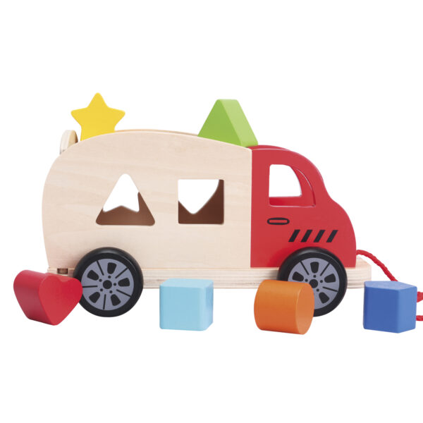 vormentruck3 New Classic Toys houten vormentruck