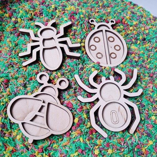 kriebelb-rijst Kiddi - Mini vulvormen - Speel Tray Mini set insecten