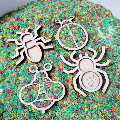 kriebelbeestjes-rijst Kiddi - Mini vulvormen - Speel Tray Mini set insecten