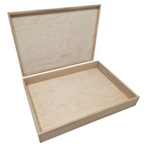 Houten speelbak met deksel voor sensorische materialen