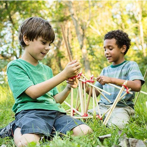 stick-lets-buurtpakket-kit-36-stuks-voo Stick-lets Buurtpakket Kit 36 stuks voor het bouwen van hutten, tenten, geometrie