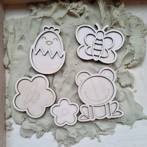 voorjaar stempels Kiddi - Mini vulvormen - Speel Tray set voorjaar