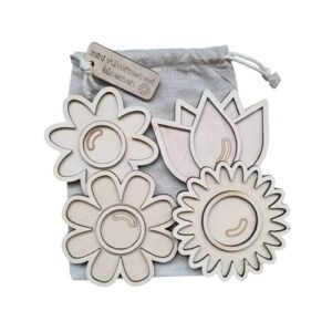 Kiddi - Vulvormen - Speel Tray mini set Flowers bloemen