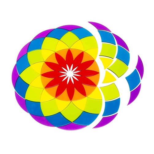 mandala (1) Eduplay Acrylic Shape large Mandala Transparante mandala voor lichttafel