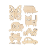 Eduplay zandkammen - zand en speel set 12 houten figuren