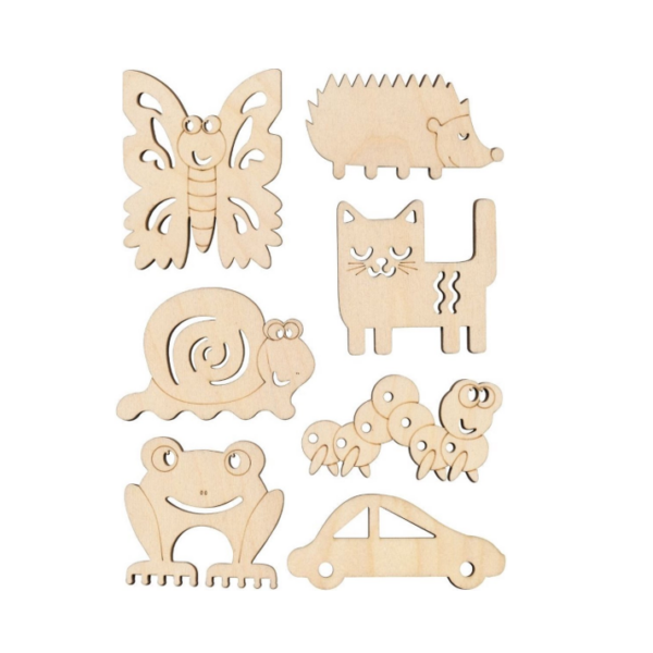Eduplay zandkammen - zand en speel set 12 houten figuren