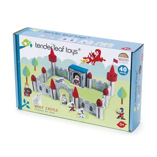 tender-leaf-tender-leaf-wolvenkasteel Tender Leaf Toys Wolf Castle - chateau de loup - houten wolf kasteel