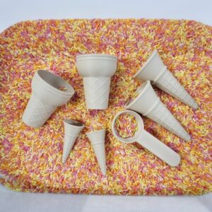 Kiddi IJsjes Set XL – 7 PLA vormen voor fantasierijk rollenspel, sensorisch en open einde spel
