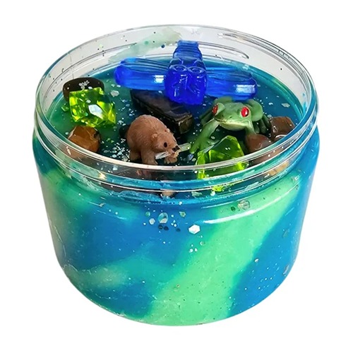 rivier, river Sensorisch spel met blauwe sensory dough rivier van SensoryFun – open einde activiteit voor jonge kinderen