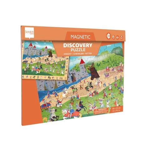 Scratch Europe 2 in 1 Magnetische Puzzel – Discovery Game Ridders | Speurtocht in het Ridderrijk