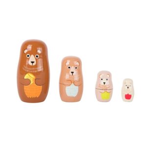 mat beer Small Foot - Houten Matroesjka Poppen Beren Familie – Speelgoed Poppen Set