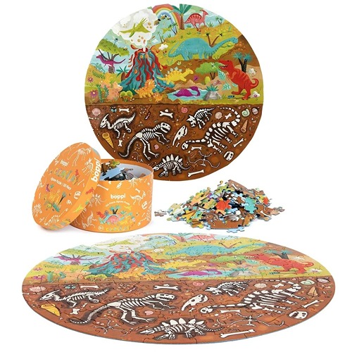 Kinderpuzzel dinosaurus 150 stukjes – 4WRD rond model