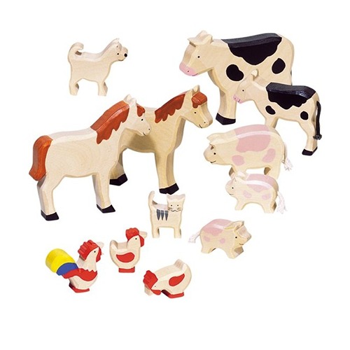 het-speellab-goki-houten-boerderijdieren Goki boerderij dierenfiguren gemaakt van veilig en stevig hout