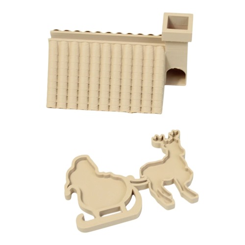 kerstman-arrenslee-pla-steker-sensorisch-spel-dak Mini steker kerstthema gebruikt met kinetisch zand met dak bij het speellab