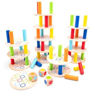 New Classic Toys houten toren balans spel opgebouwd