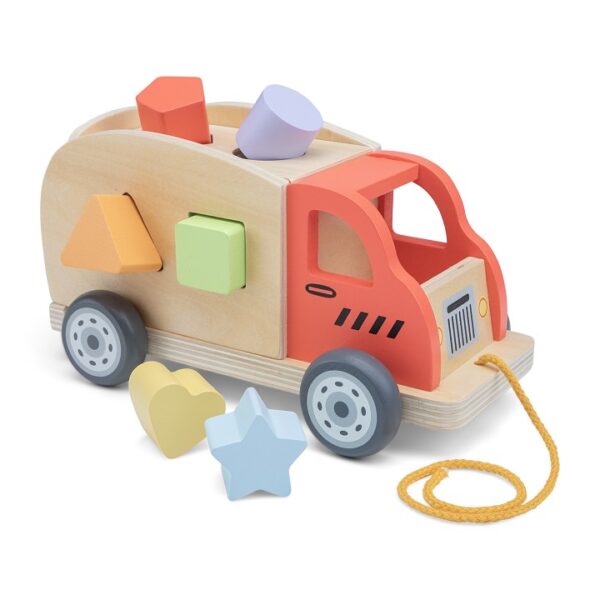 New Classic Toys houten vormentruck – educatieve vormenstoof voor peuters
