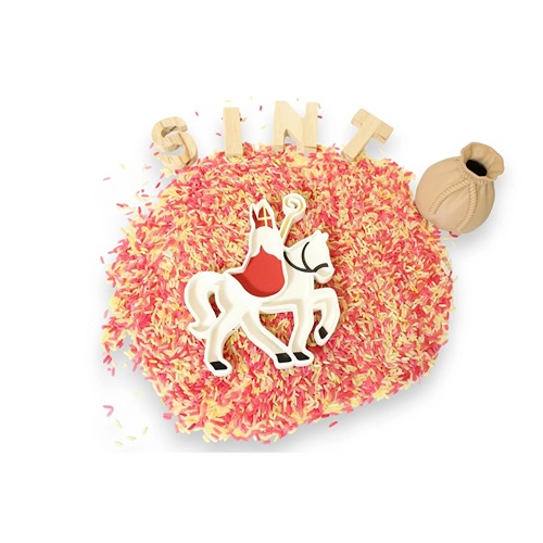 sinterklaas-te-paard-pla-vulvorm Sinterklaas te paard speelvorm te vullen met sensory materiaal