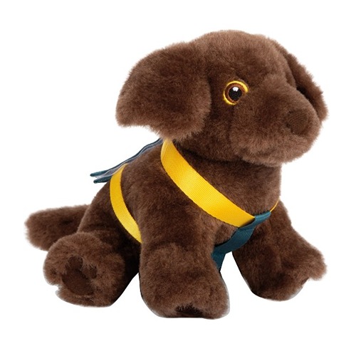Pluche Labrador puppy met afneembaar harnas – Het Speellab