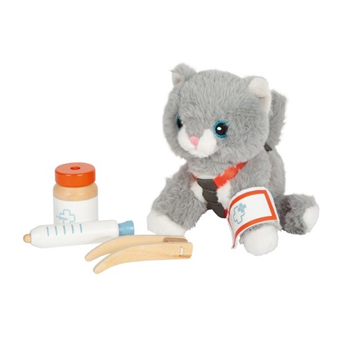 speellab-small-foot-poes-dierenarts-set.jpg Small Foot poes met dierenartsset duurzaam en educatief speelgoed