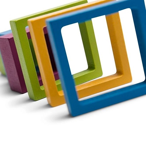 Creatief open-ended speelgoed met houten frames