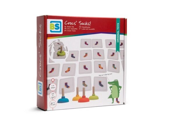 BS Toys Kroko’s Sok Memory memoryspel met zuignappen