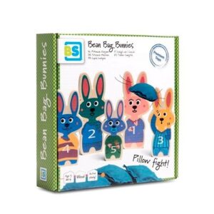 Balwerpen Bunnies van BS Toys met houten konijnen en pittenzakjes voor kinderen