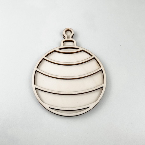 houten vultray kerstbal Leuk met Letters voor sensorisch spel