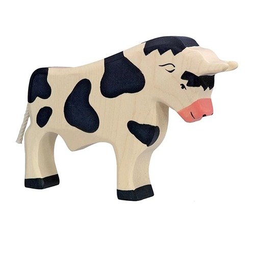 Van duurzaam hout handgemaakte stier waldorf geinspiteerd van Holztiger bij Het Speellab