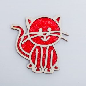 houten poes tray gevuld met speelrijst Het Speellab