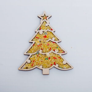 Kerst vultray van FSC-hout geschikt voor speelrijst en zand