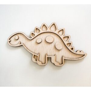 houten vultray dino stegosaurus Leuk met Letters voor sensorisch spel