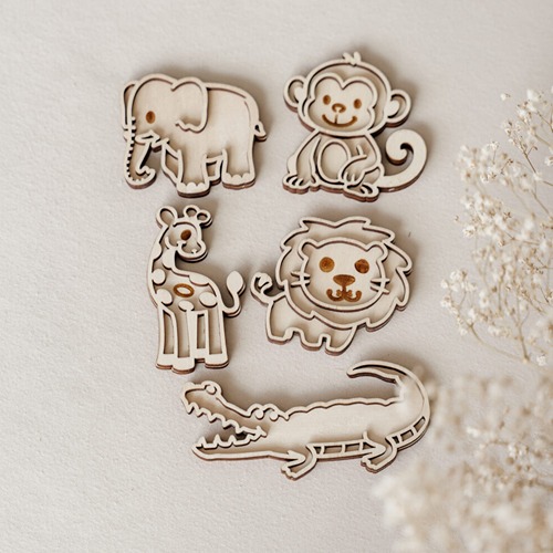 Kleine vultrays safari sensorisch houten speelgoed