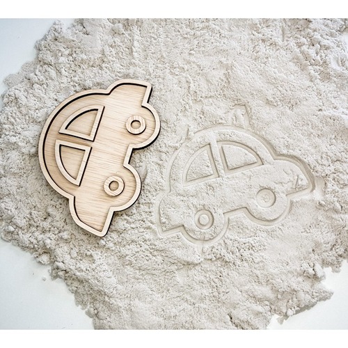 Leuk met Letters vultray auto met zand