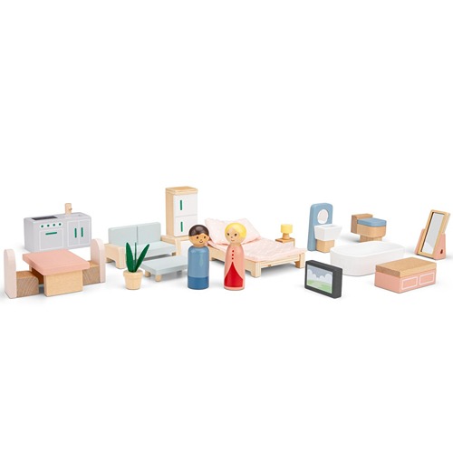 woet-poppenhuis--meubels-houten-edicatief-speelgoed Duurzaam FSC houten meubels passend bij poppenhuis Woet verkrijgbaar bij Het Speellab