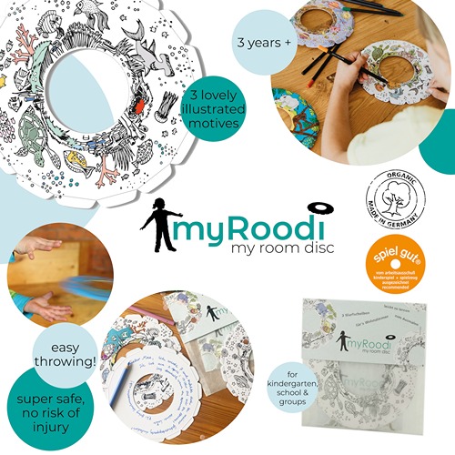 Bewegingsspel en creatief spel met MyRoodi frisbee