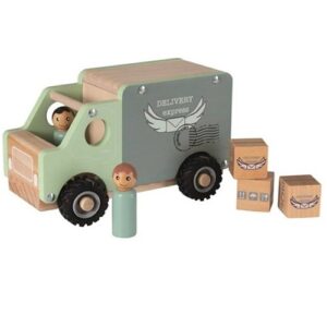 Egmont Toys grote houten bestelwagen met 3 containers bij het speellab