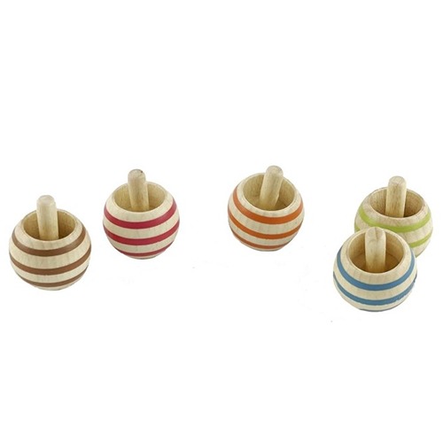 Egmont Toys gestreepte houten omkeertol stimuleert fijne motoriek verkrijgbaar bij het speellab