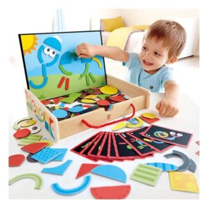 Hape Magnetic Art Box magnetische kunstdoos met vormen – creatief speelgoed van Het Speellab