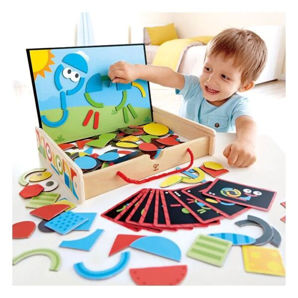 Hape Magnetic Art Box magnetische kunstdoos met vormen – creatief speelgoed van Het Speellab