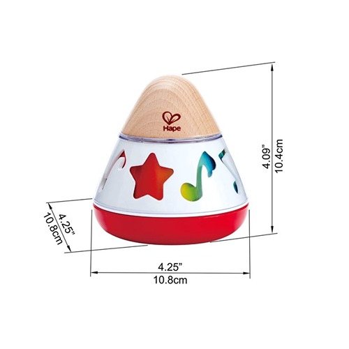 Hape Rotating Music Box als rustgevend cadeau voor baby’s afmetingen