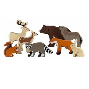Houten bosdieren set van Egmont Toys duurzame houten dierenfiguren voor fantasierijk spel
