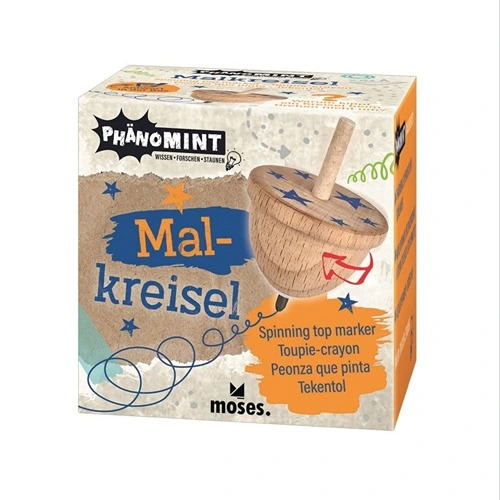 PhänoMINT houten tol in het doosje met omschrijving